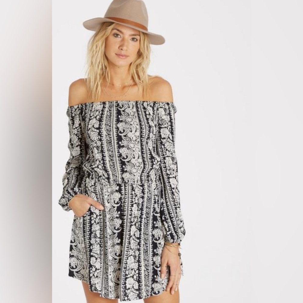 Billabong Scenic Roads Off the Shoulder Dress